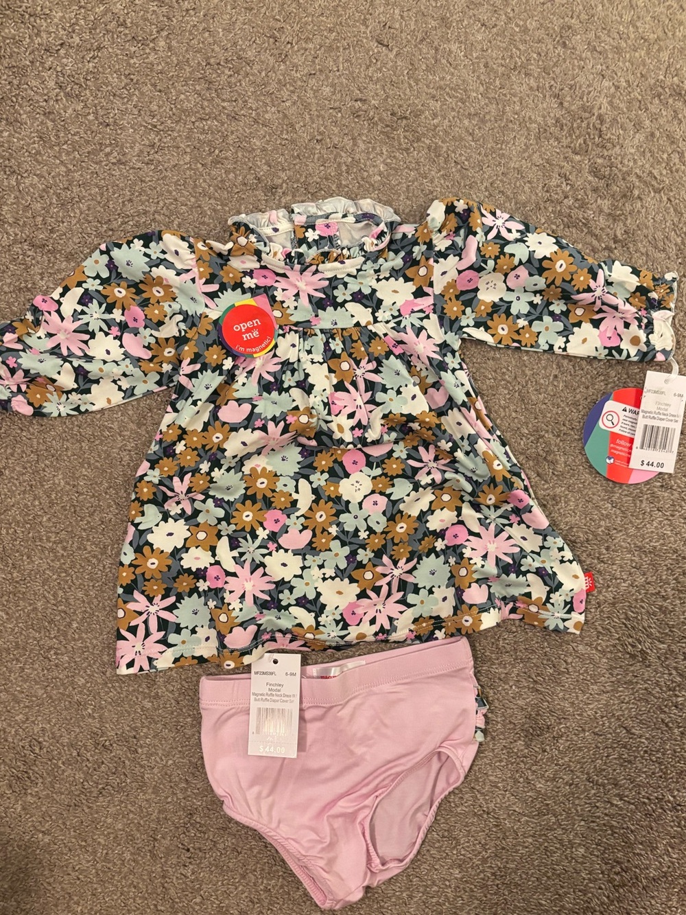 Magnetic Me Floral Tunic Set with Pink Bottoms